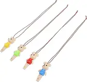 Gogogmee 20Pcs Luminous Rabbit Whistles for Portable Animal Whistles with Lanyards Fun Loud Safety for Outdoor Play and School