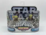 Star Wars Galactic Heroes Hoth Luke Han Solo Figure Set, Hasbro 2004-2010