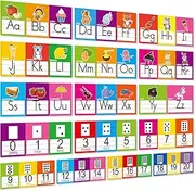 Alphabet Line Bulletin Board Set ABC Number 0-20 Wall Decorations for Pre-School Kindergarten Elementary Classroom Nursery Homeschool