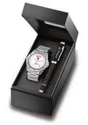 855271 SYDNEY SWANS AFL TEAM LOGO STAINLESS STEEL WRIST WATCH & PEN GIFT SET