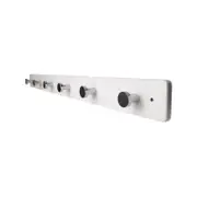Adoored 95cm White 6 Chrome Hook Hat And Coat Rack