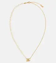[Dolce & Gabbana] Dolce & Gabbana DG faux pearl necklace One Size gold