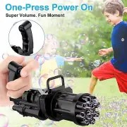 Electric Water Bubble Maker Toy Gatling Bubble Machine Gun Summer Toy for Kids