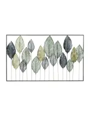 [Artiss] Metal Wall Art Leaf Hanging Sculpture in Silver