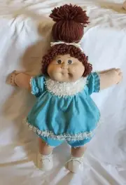 Vtg Cabbage Patch Kids Jesmar Girl Auburn Single Pony Brown Eyes HM3 Complete