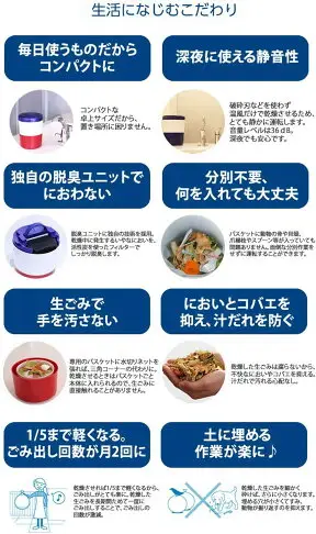 【日本代購】SHIMA SANGYO 島產業 垃圾 廚餘 處理機 乾燥 除臭 PCL-33-PGW 玫瑰金