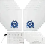 Vacuum Cleaner Dust Bag Replacement for Miele Classic C1 Complete C2 C3 S2 S5 S8 S2000 S5000 S8000 TT5000 HyClean GN 3D Efficiency (12 Bags & 8 Filters)