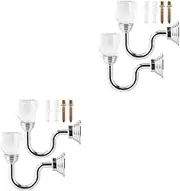 STOBAZA 2 Pairs Modern Metal Curtain Tiebacks Hooks Perfect for Living Room Bedroom Kitchen Crystal Holdbacks