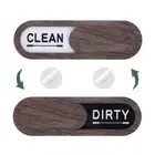 Dishwasher Magnet Clean Dirty Sign Oval Sign, Dark Brown