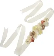 [TOGEVAL] Maternity Belt Pregnancy Supply Flower Sash Belt for Pregnancy Decorative Belt Pregnancy Belt Pregnancy Sash Belt for Shower Sash for Maternity Decorative Sash Flower Belt