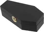 ADOCARN Wooden Pet Cremation Urn Gothic Coffin Shaped Ashes Box Unique Memorial Jewelry Storage for Pets Versatile Decorative Casket for Candies Trinkets Fliptop Design