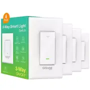 GHome Smart Switch, 3 Way Wi-Fi Light Switch Compatible with Alexa and Google...