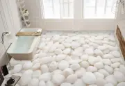 3D Pure White Pebbles K80 Floor WallPaper Murals Wallpaper Mural Print Luna 2024