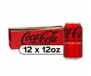 Coca-Cola ZERO Sugar ZERO Caffeine Soda Pop COKE (1) 12 Pack of 12 oz Cans