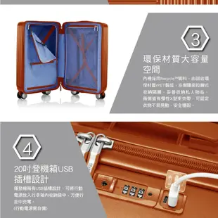 AT美國旅行者 AMERICAN TOURISTER 20/24/28吋行李箱/登機箱 GEMINA PRO可擴充煞車輪