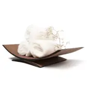 Table Top Toilet Paper Holder, Freestanding Countertop Roll Shelf from Wood, Fit