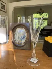 Gorham Excelsior Set of 2 Crystal Champagne Glasses Signed NWOT/rare/exquisite!