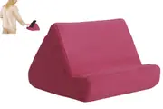 Tablet Holder Multi Angle Lazy Holder Stand with 2 Pockets for Bed Desk-Rose Red