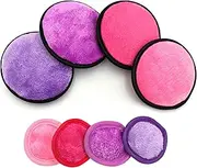 Multifunctional Makeup Remover Pads for Face Eyes 8 Pack, Washable Reusable Face Cleansing Wipes Puff, Beauty Makeup Blender Sponges,Powder Puff, Exfoliating Message Face Apply Toner