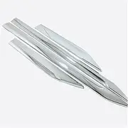 1Set ABS Chrome Door Body Molding Compatible for RAV4 2019 2020 2021 Door Body Anti-Scratch Protector Car Side Strips Trim Cover XG(Silver)