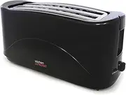 KitchenPerfected 4 Slice Long Slot Toaster - Black - E2112BK