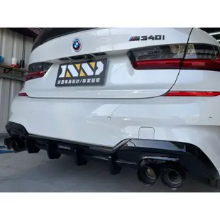 宗蒼車身設計 - BMW G20 G21 升級 AK款 亮黑 後擾流 尾飾管 320i 330i