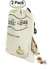 2 pack Garlic Storage Bag Keeps Garlic Fresher Longer
