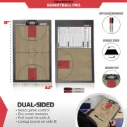 PowerNet Basketball Coaching Clipboard | Double Sided with Fence Clip