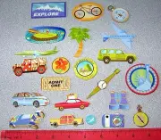 Chipboard / Cardboard Travel Car Airplane Bike Van Car Palm Tree Double Sided