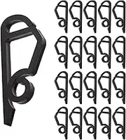 Mellisso 120 Pack Christmas Light Clips Outdoor -Weatherproof Christmas Light Hangers Gutter Hooks for Christmas Holiday Black