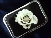 Fashionable Contact Lenses Case...White Rose...one of a kind!