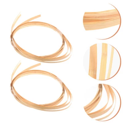 2 Bundles Weaving Sticks Bamboo Strips Decorative Materials Rope Woven Basket