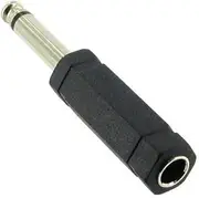 6.35mm 1/4-Inch Stereo Jack Socket to 6.35mm 1/4-Inch Mono Plug Audio Adaptor