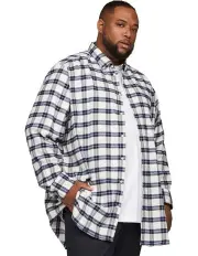 [Tommy Hilfiger] Big and Tall Check Regular Shirt in White