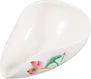 VALICLUD Ceramic Tea Spoon Multi Function Porcelain Dosing Cup Tea Shovel for Home Use Elegant Tea Accessory for Tea Lovers Traditional Tea Vessel