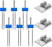 JIEYAO 9 Pcs Twin Needles for Sewing Machine, Double Twin Needles Pins, Double Needle Threader with 3 pcs 9 Groove Pintuck Presser Foot Sewing Machine Double Needle 3 Mixed Sizes 2/90, 3/90, 4/90
