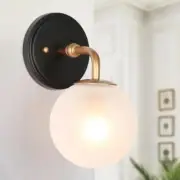 Zevni Combin 1-Light Dark Gold Modern Farmhouse Indoor Wall Sconce