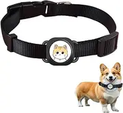 Smart Pet Tracker with Collar Holder – Lightweight 10g Pet Location Tracker for Dogs and Cats, Long Battery Life, No Monthly Fee, Bluetooth & Find My Compatibility, Waterproof, Safe & Durable (Black)