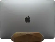 Defocau Wooden MacBook Vertical Holder Stand for Desk- 4" to .7"- Walnut