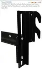 CAFORO #711 Bolt-On to Hook-On Conversion Bed Frame Brackets, Bed Rail Headboard
