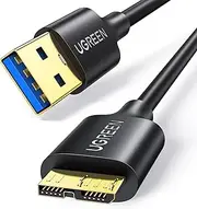 UGREEN Micro USB 3.0 Cable Type A to Micro B Male Hard Drive Cord 5Gbps Data Sync and Charging Wire Compatible with Galaxy S5, Note 3, HDD, WD My Passport/Elements Drives 1M