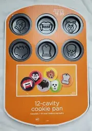 New Target Wilton Halloween 12 Cavity Nonstick Cookie Cake Pan Bat Ghost Skull