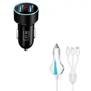 Car Charger USB 3.0 Port Quick Charging Adapter For iPhone Samsung - 12V