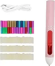 Hot Glue Gun, Cordless Glue Gun Mini Rechargeable Hot Glue Gun Kit with 75 Pcs Colorful Glue Sticks 2200 MA Battery for Crafts School DIY Arts Home