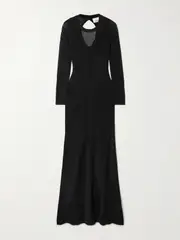 [Isabel Marant] Isabel Marant - Florie Open-back Patchwork Crocheted Lace Maxi Dress - Black - FR 36 FR 36 Black