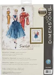 Dimensions 'Simplicity Vintage' Counted Cross Stitch Kit, 14 Count White Aida Cloth, 9'' x 12''