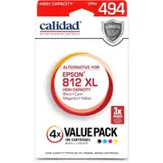 Calidad Epson 812 XL Ink Cartridge 4 Value Pack