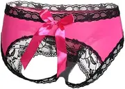 [Kathsofy] Sexy Lace Panties for Women Bowknot Briefs Midnight Lingerie Hipster Underwear