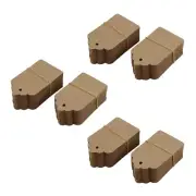 3X Pack 100 Rustic 40mmx70mm Scalloped Kraft Card,Blank Brown Tag,Gift Tag8595