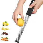 Febbya Zester Grater, Kitchen Grater, Parmesan Grater, Lemon Grater, Nutmeg Grater, Garlic Grater, Ginger Grater with Fine Stainless Steel Blade, Dishwasher Safe